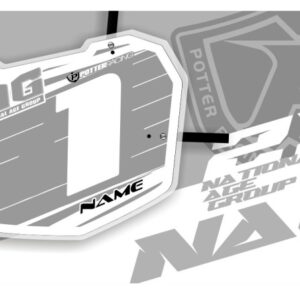 N.A.G. MATIONAL AGE GROUP BMX NUMBER PLATE