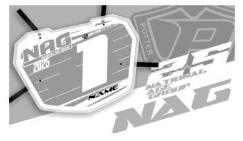 N.A.G. MATIONAL AGE GROUP BMX NUMBER PLATE
